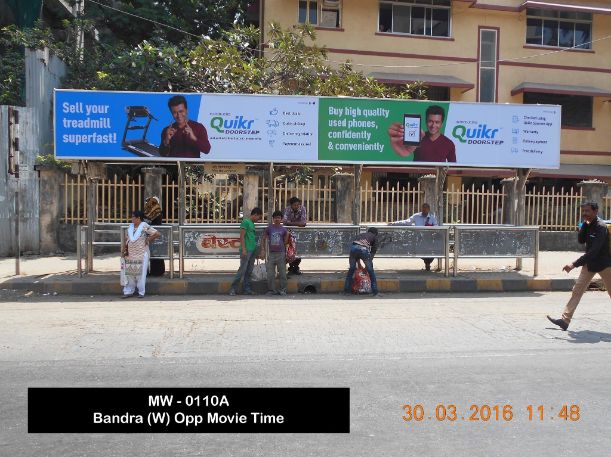 Best OOH Ad agency in Mumbai, Bus Shelter Advertising Company at Bandra West Bus Stop in Mumbai